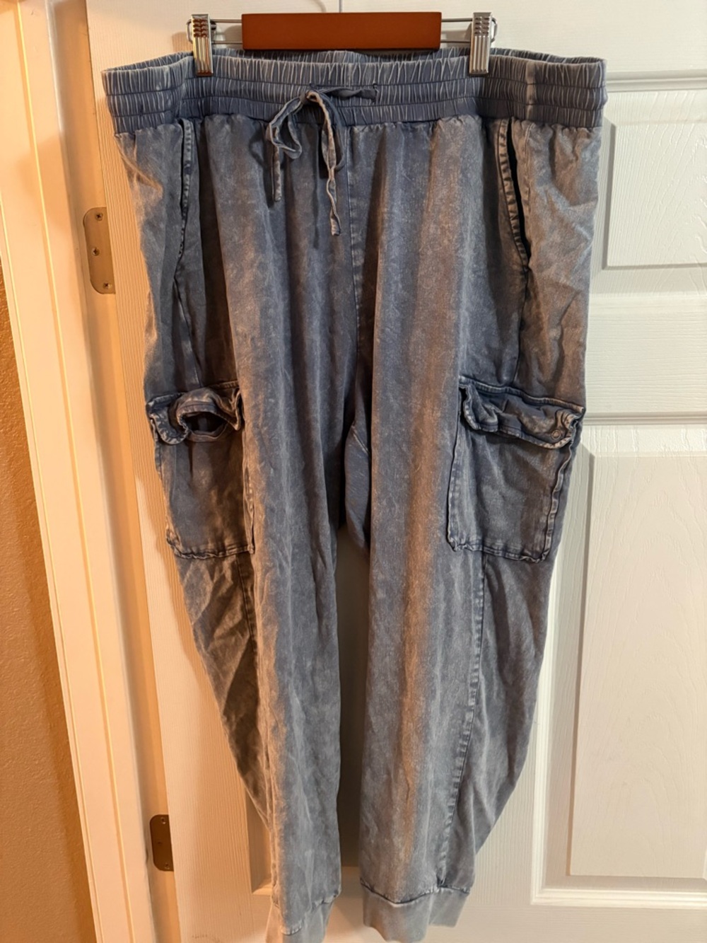 TORRID cargo pants joggers drawstring rayon blue size 2X